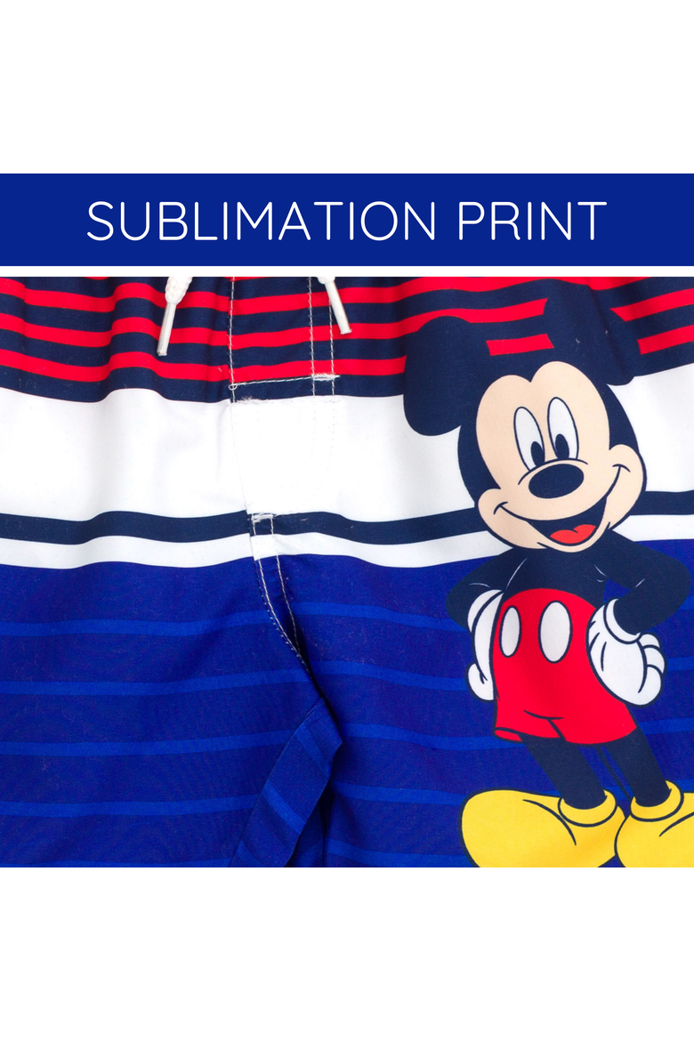 Mickey Mouse Swimwear Swim Trunks, Alternate, color, Mickey Navy Stripe