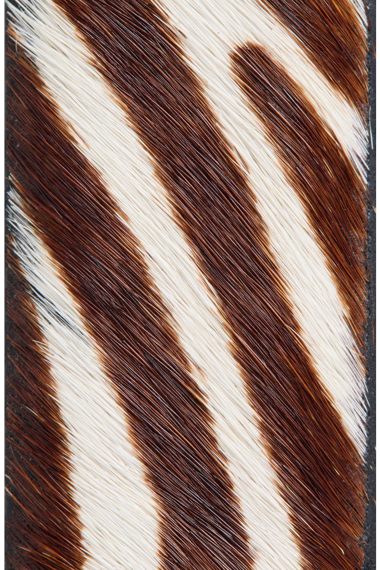 Janae Genuine Calf Hair Belt, Alternate, color, ZEBRA