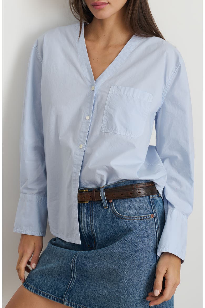 Crosby Cotton Button-Up Shirt, Main, color, CALM BLUE