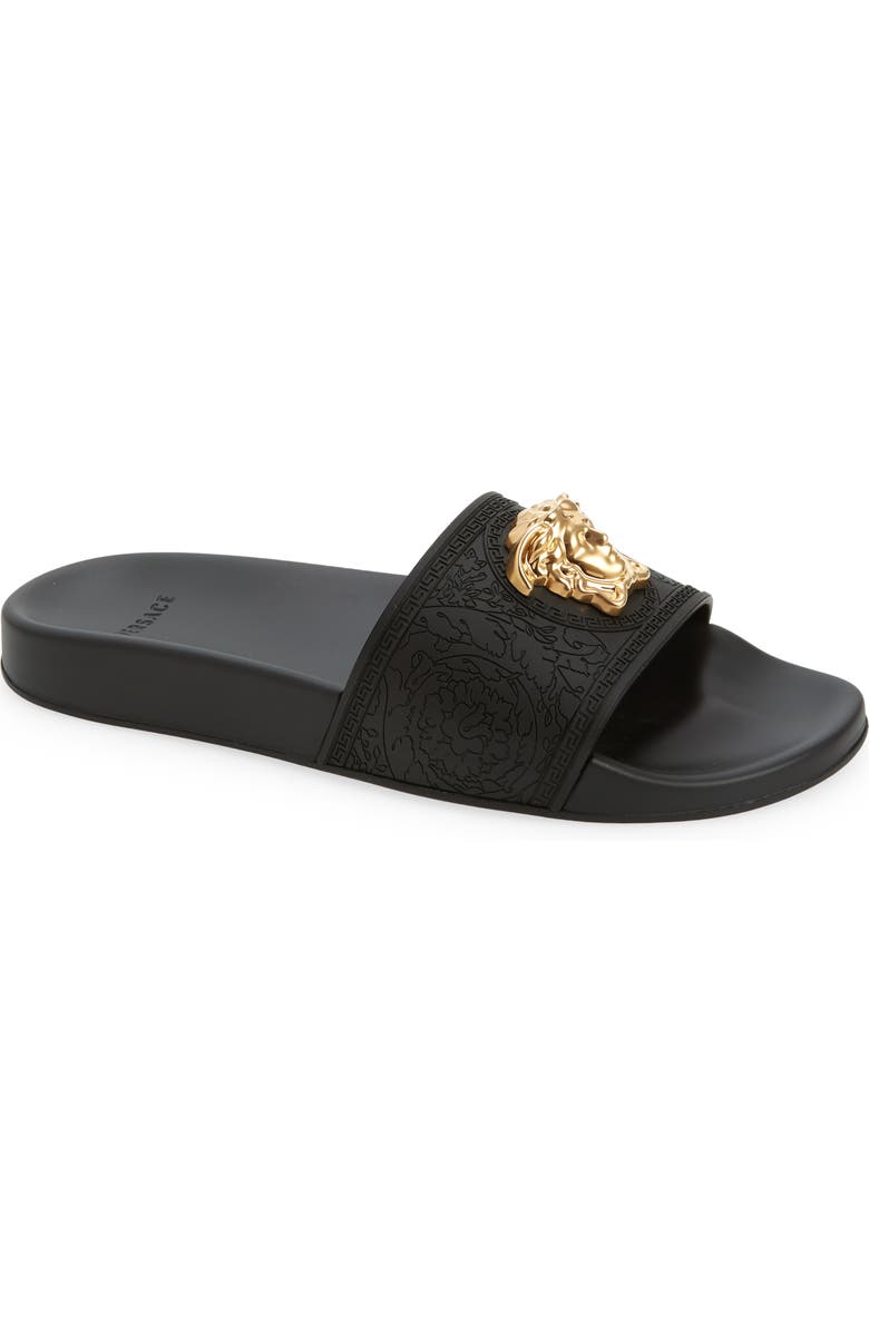 Versace Medusa Slide Sandal, Main, color,