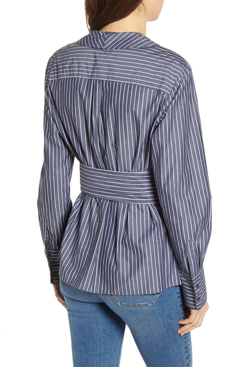 Stripe Wrap Top, Alternate, color, COMBO S