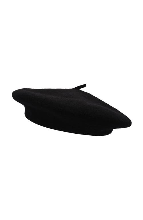Lauren Ralplh Lauren Classic Wool Beret With Script Logo In Black