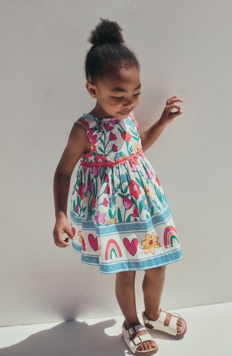 NEXT Kids' Bright Floral Rickrack Dress, Alternate, color, Multi