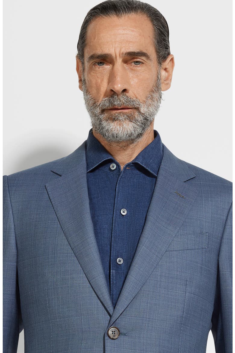 Plaid Centoventimila Wool Suit, Alternate, color, BR BLU CK