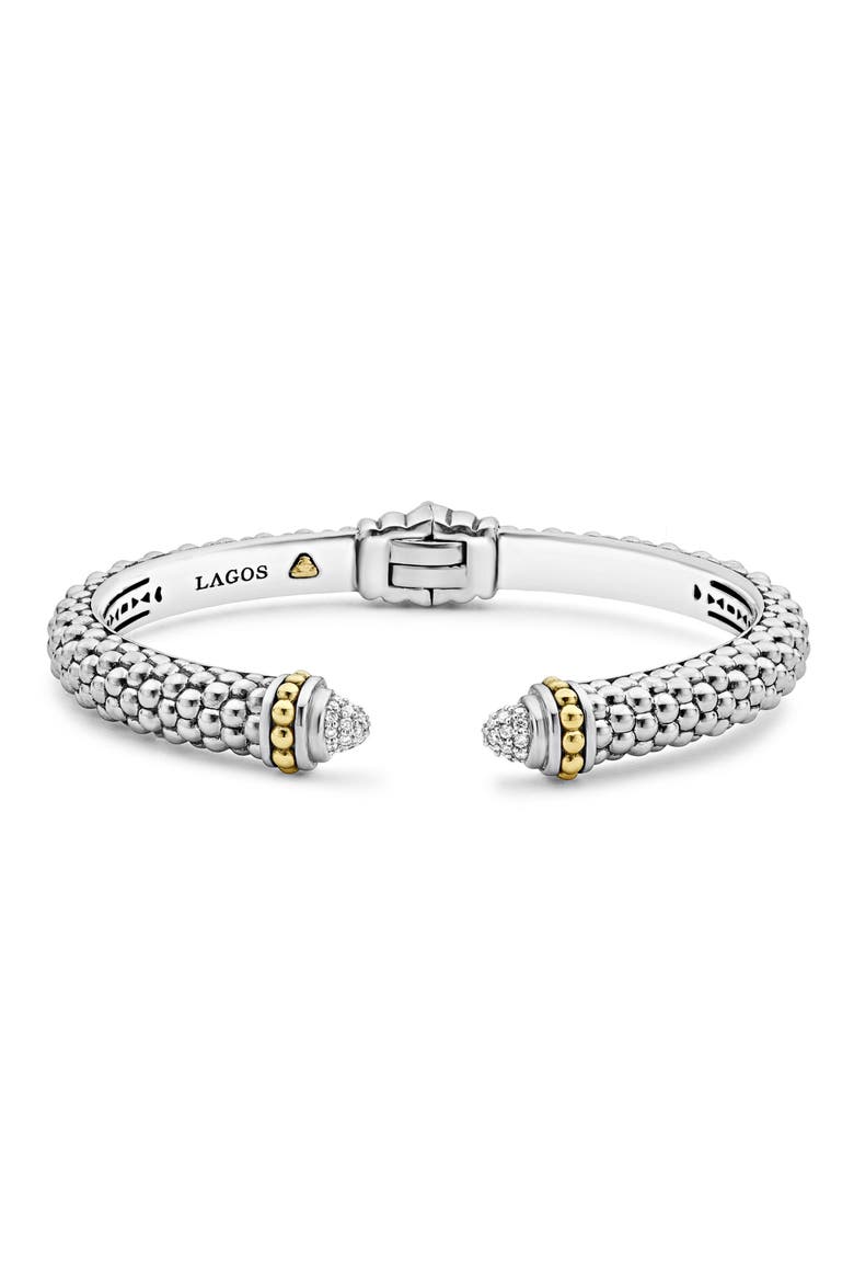 Diamond Hinge Cuff, Main, color, SILVER
