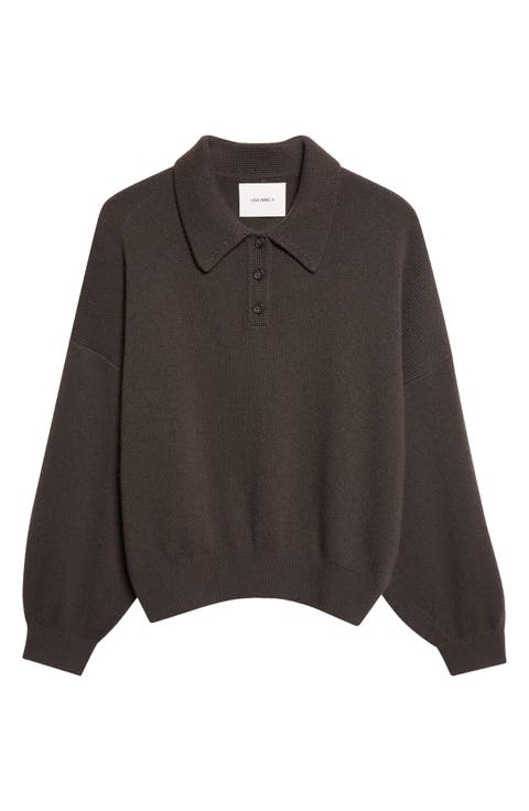 Etta Cashmere Polo Sweater