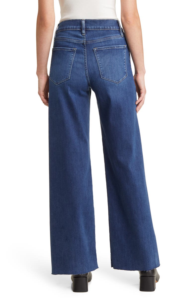 FRAME Le Slim Palazzo Raw Hem High Waist Wide Leg Jeans, Alternate, color, Lupine