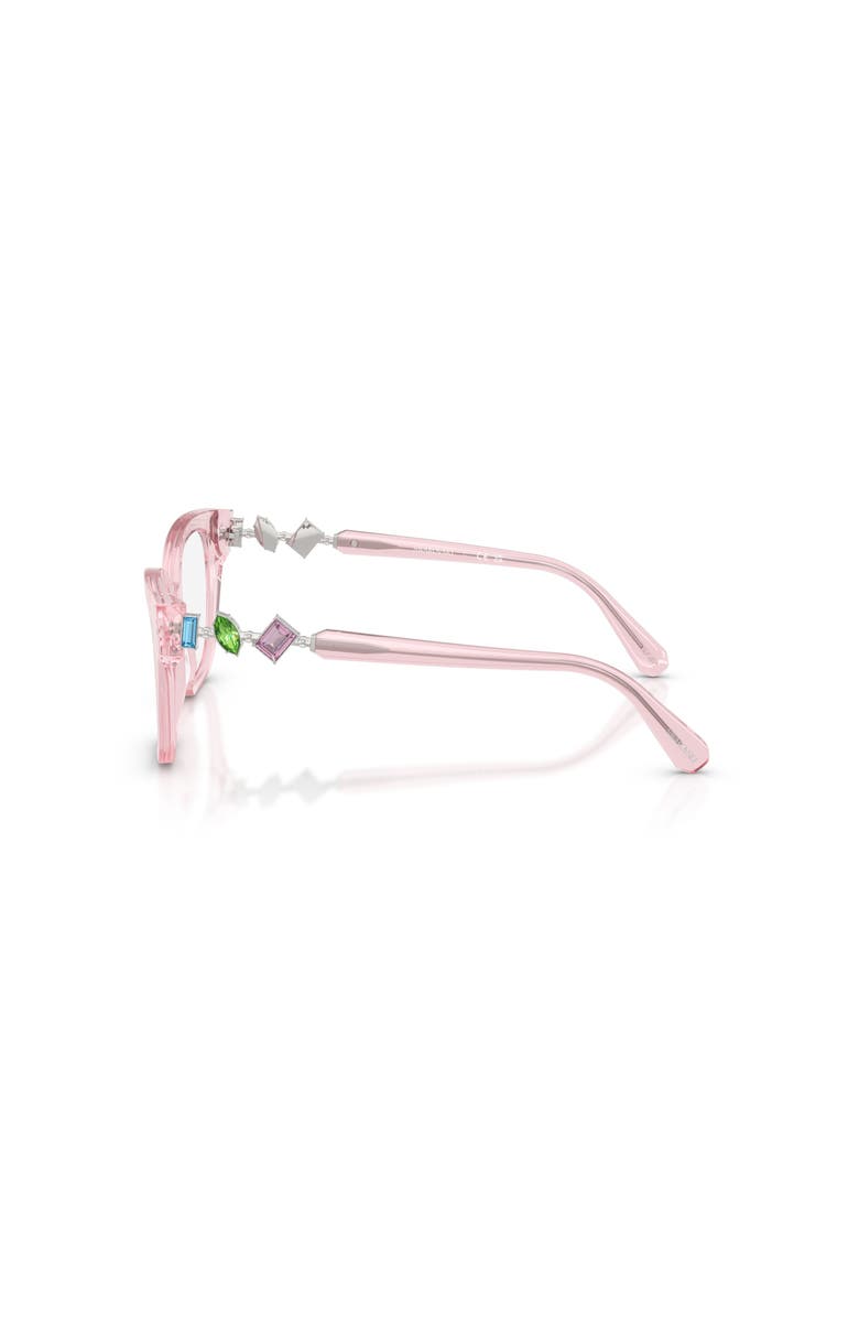 Swarovski 52mm Square optical glasses, Alternate, color, Pink