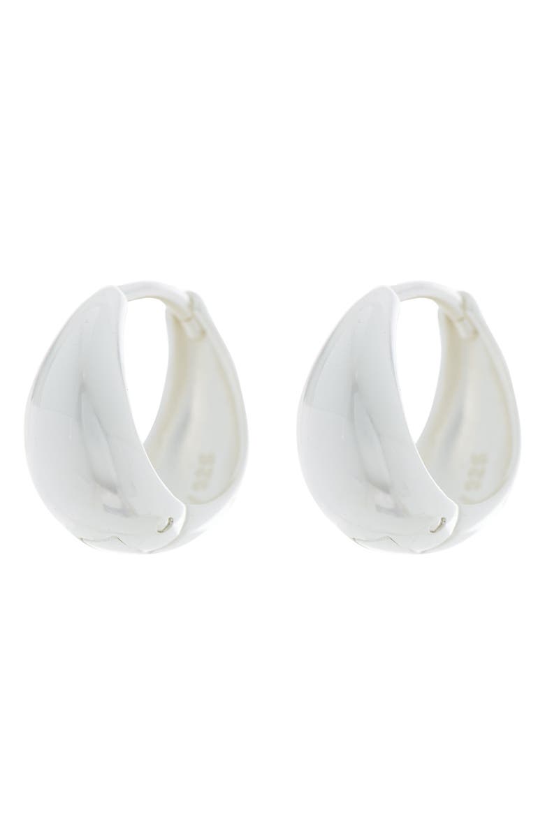 Argento Vivo Sterling Silver Sterling Silver 12mm Puffy Huggie Hoop Earrings, Main, color, Silver