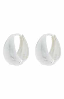 Argento Vivo Sterling Silver Sterling Silver 12mm Puffy Huggie Hoop Earrings