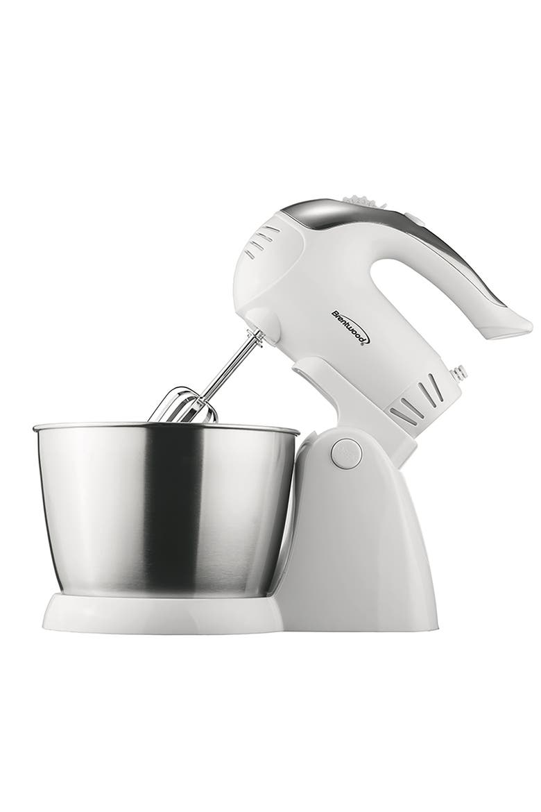 5-Speed Stand Mixer Stainless Steel Bowl 200W in White, Alternate, color, White