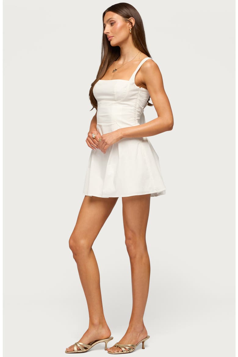 Hila Tie Back Sleeveless Minidress, Alternate, color, WHITE