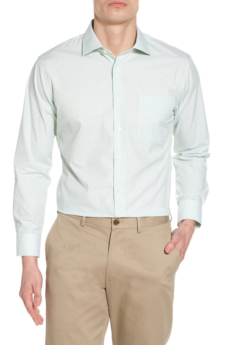 NORDSTROM MEN'S SHOP Trim Fit Non-Iron Check Dress Shirt, Main, color,