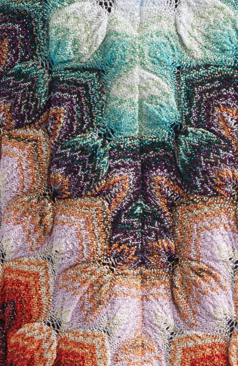 Missoni Lace Motif Lamé Minidress, Alternate, color, Multicolor On Black Base
