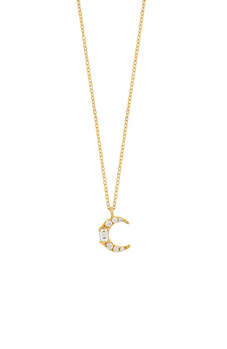 Bony Levy Simple Obsession Diamond Moon Pendant Necklace, Main, color,
