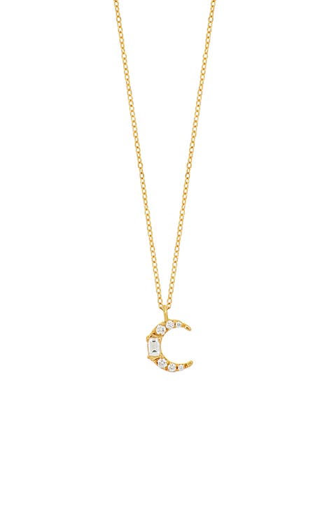 Simple Obsession Diamond Moon Pendant Necklace (Nordstrom Exclusive)