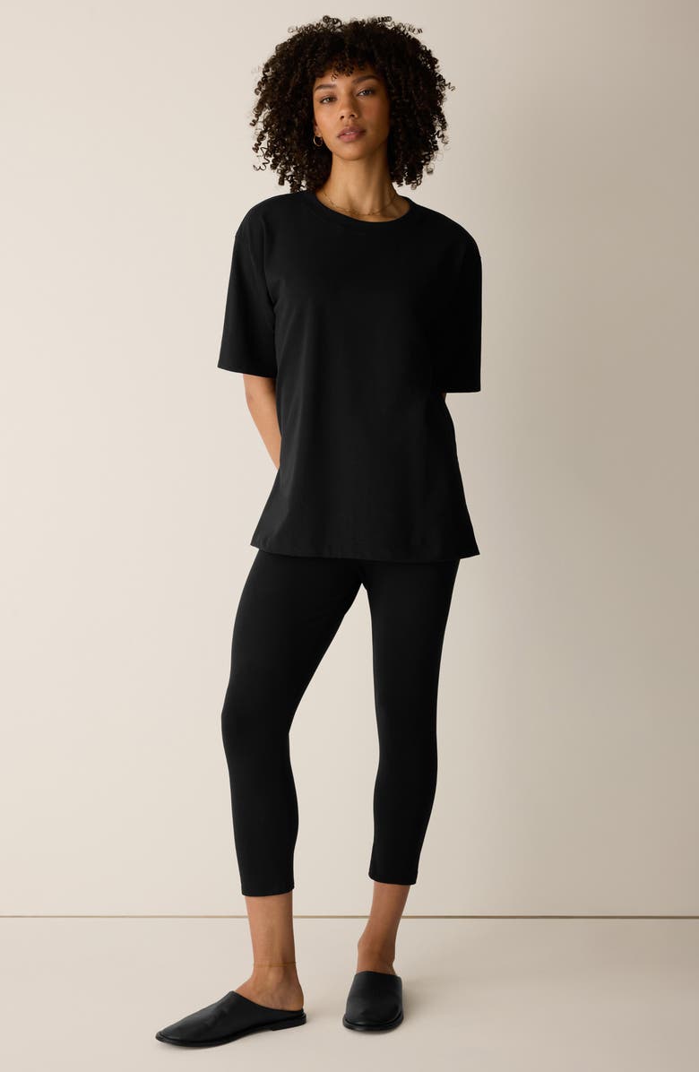 Eileen Fisher High Waist Stretch Organic Cotton Capri Leggings, Alternate, color, 