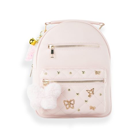 Blush Butterfly Quilted Mini Backpack Set