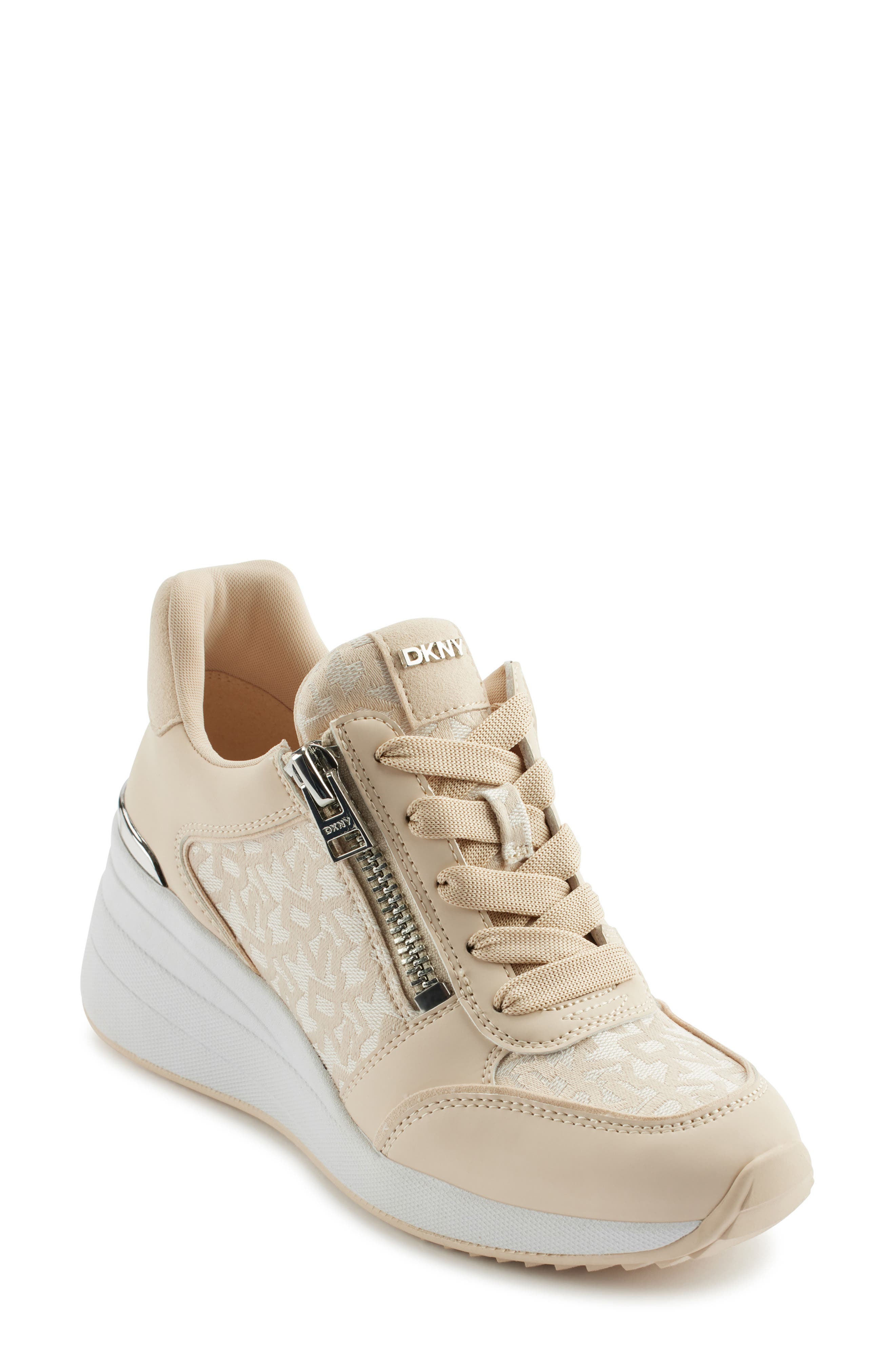 DKNY Kalina Wedge Sneaker, Main, color, Hemp