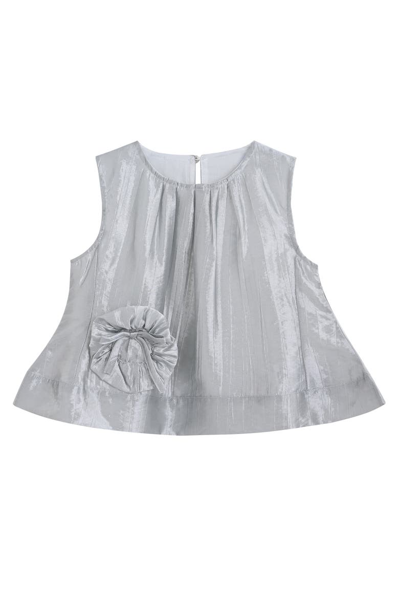 Nerissa Bloom Skirt Set, Alternate, color, Silver