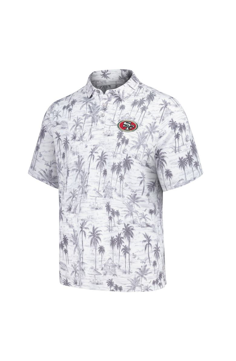 Tommy Bahama Men's Tommy Bahama Gray San Francisco 49ers Cabana Shores IslandZone Tri-Blend Polo, Alternate, color, 