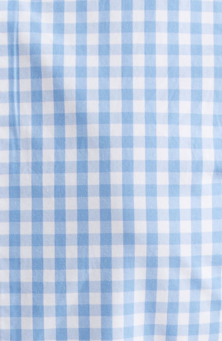 Shushu/Tong Gingham Puff Sleeve Split Hem Crop Top, Alternate, color,
