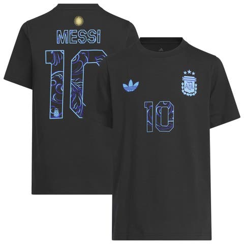 Youth adidas Lionel Messi Black Argentina National Team 2026 Away Jersey Hook Name & Number T-Shirt