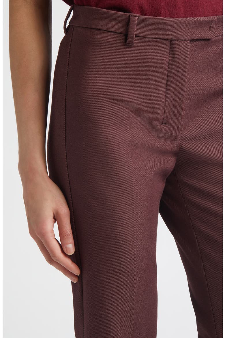 Umanita Stretch Twill Ankle Pants, Alternate, color, BORDEAUX