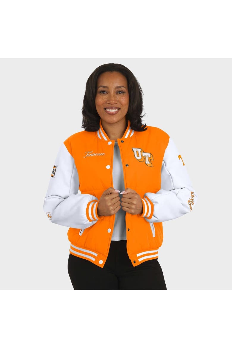 Women's WEAR by Erin Andrews  Tennessee Orange Tennessee Volunteers Varsity Puffer Jacket, Alternate, color, Tennessee Orange