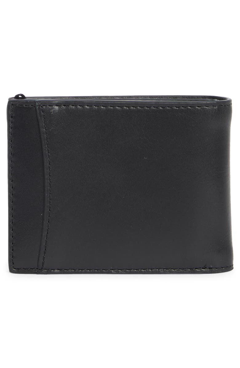 Johnston & Murphy Hunter Glazed Leather Bifold Wallet, Alternate, color, Black