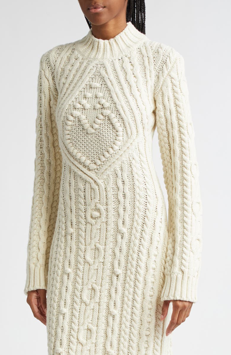 Jean Paul Gaultier The Long Je T'aime Long Sleeve Wool Blend Sweater Dress, Alternate, color, 