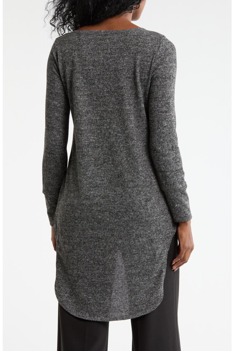 Boat Neck High Low Sweater, Alternate, color, DARK DULL GRAY