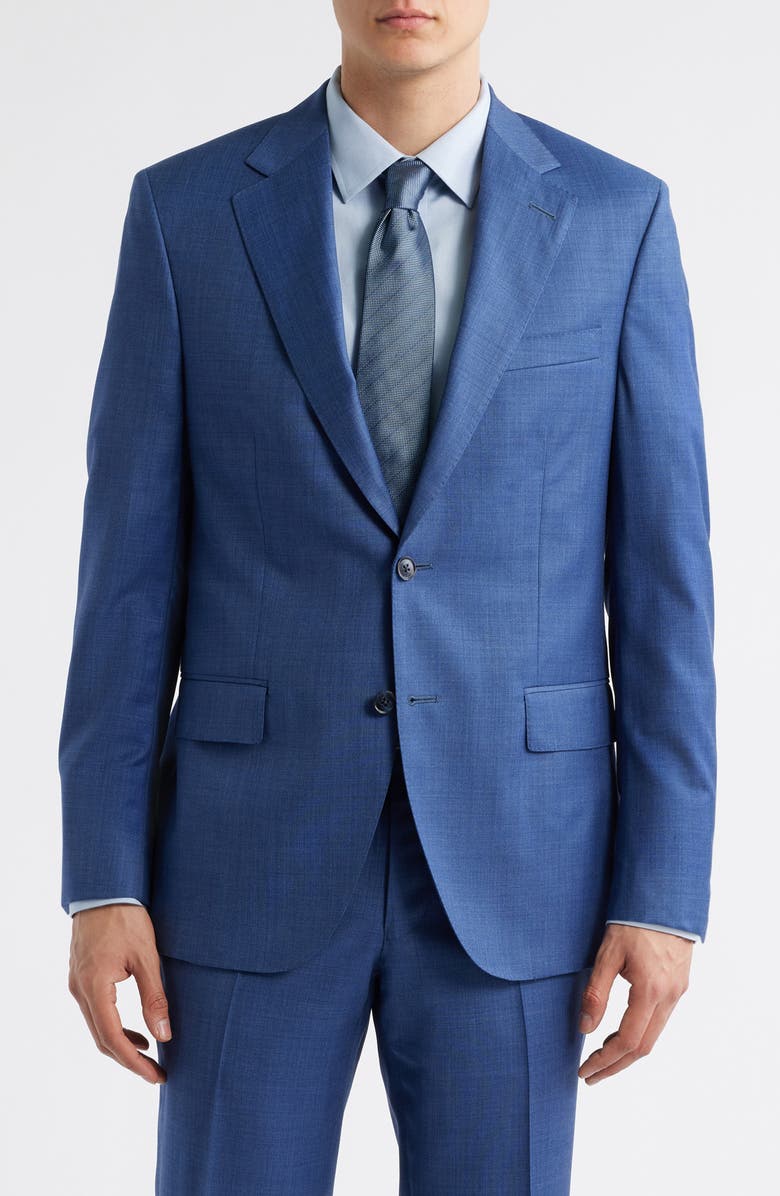 Peter Millar Hartford Classic Fit Blue Wool Suit, Alternate, color, Medium Blue