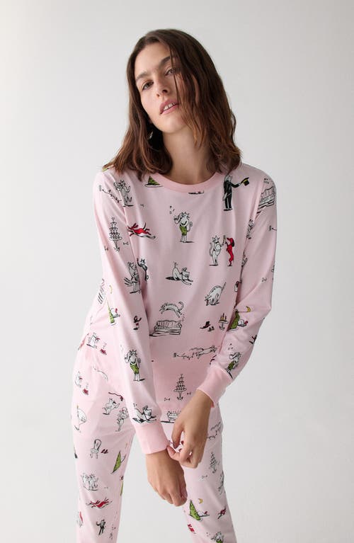 Kate Spade New York Print Pajamas In Pink