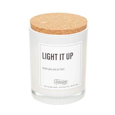Light It Up Soy Candle Wax White 7.76 oz Burn Time 40