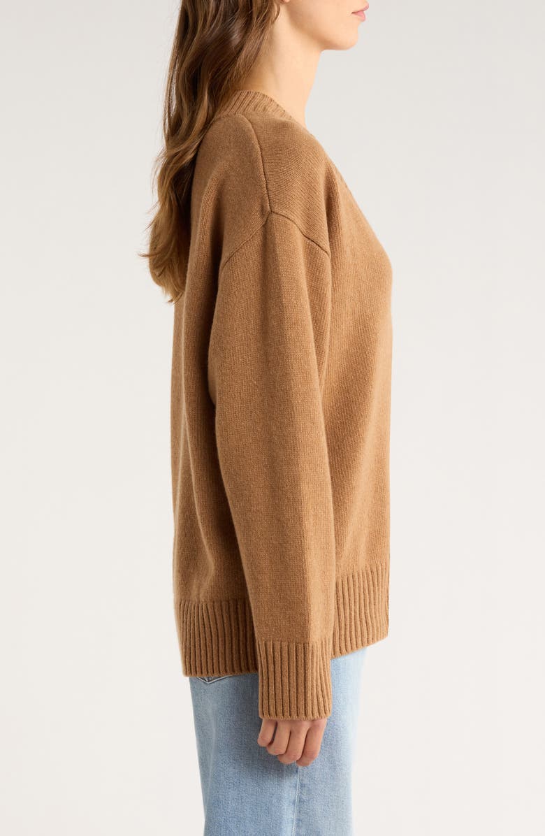 Reformation Jadey Oversize Cashmere Sweater, Alternate, color, Camel
