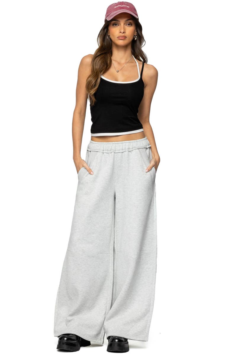 EDIKTED Kori Oversize Sweatpants, Alternate, color, Gray-Melange