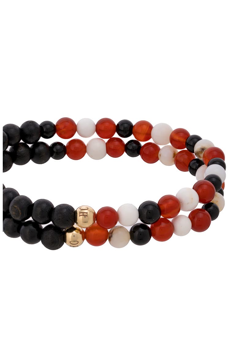 Men's N4 Body Healing Set of 2 Healer's Bracelets, Alternate, color, BLACK