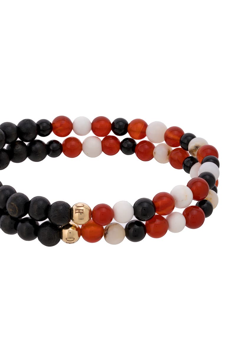 The Healer’s Collection Men's N4 Body Healing Set of 2 Healer's Bracelets, Alternate, color, Black