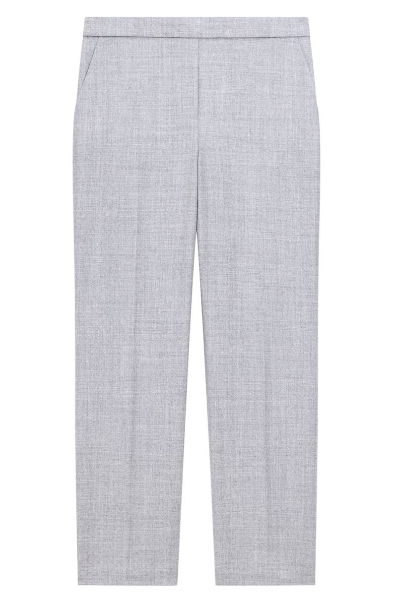 Theory Sleek Flannel Treeca Pull-On Pants, Alternate, color, New Light Heather