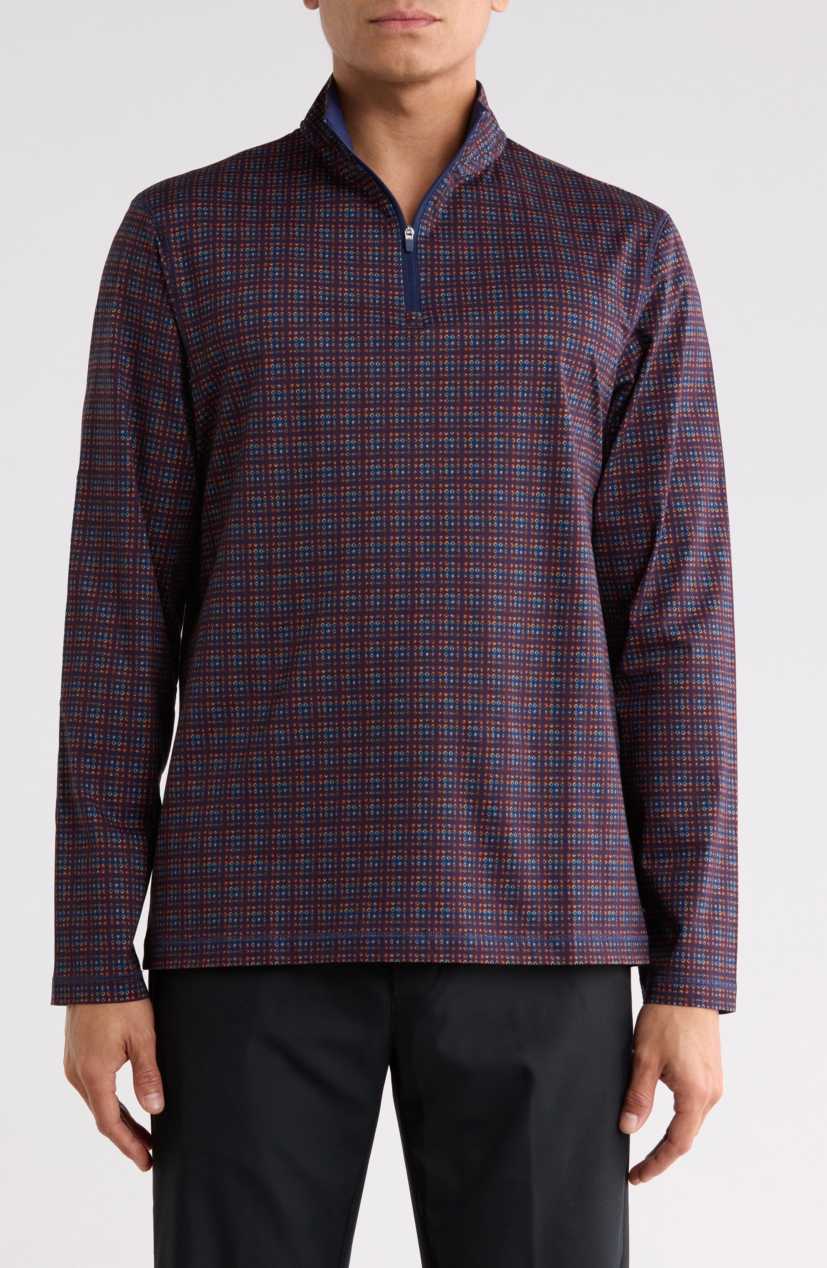Stretch Cotton Quarter Zip Pullover