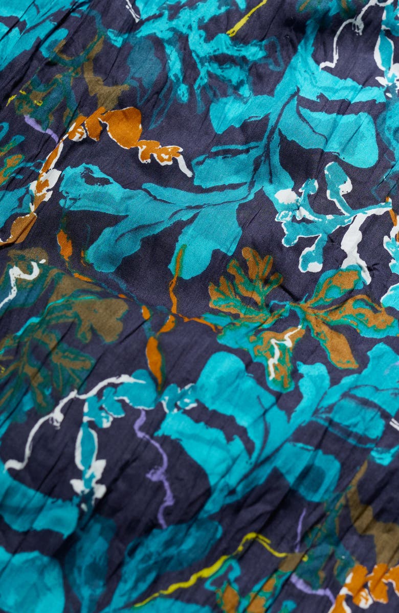 Seasalt Cornwall Larissa Printed Organic Cotton Button-Up Shirt, Alternate, color, Floating Fronds Maritime