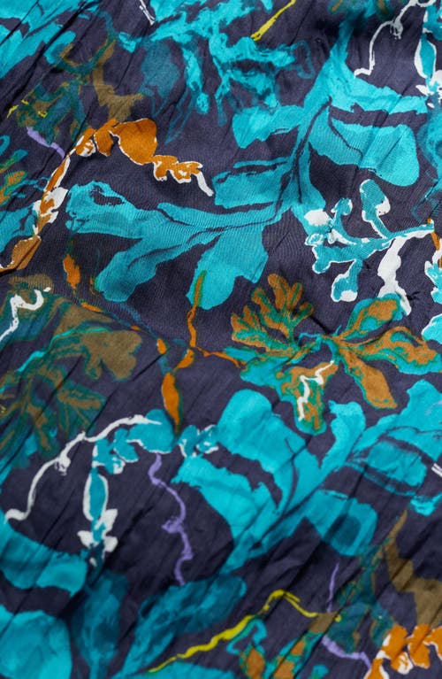 Seasalt Cornwall Larissa Printed Organic Cotton Button-up Shirt In Blue