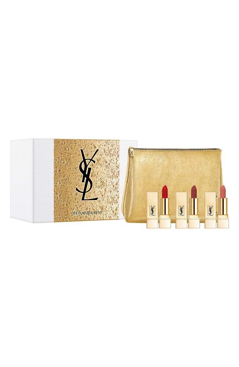 Yves Saint Laurent Travel Size Rouge Pur Couture Lipstick Trio (Nordstrom Exclusive) USD $62 Value, Main, color, 