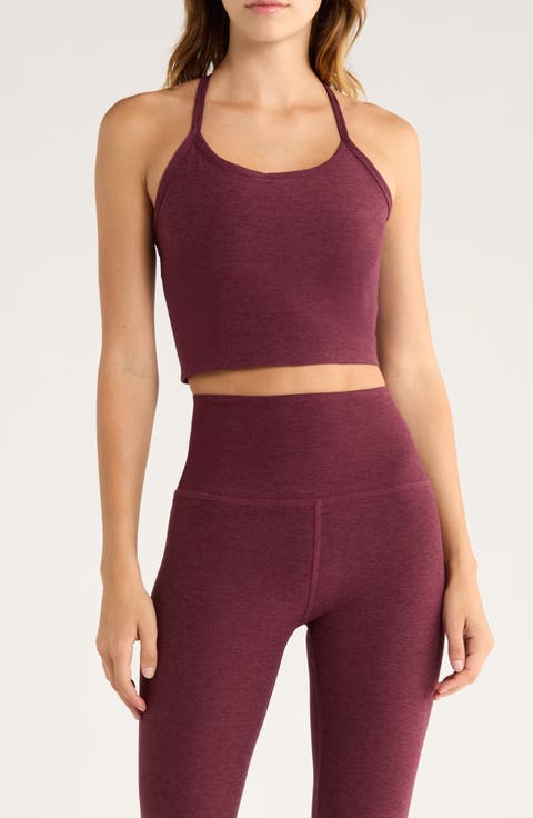Space Dye Slim Racerback Crop Tank (Regular & Plus)