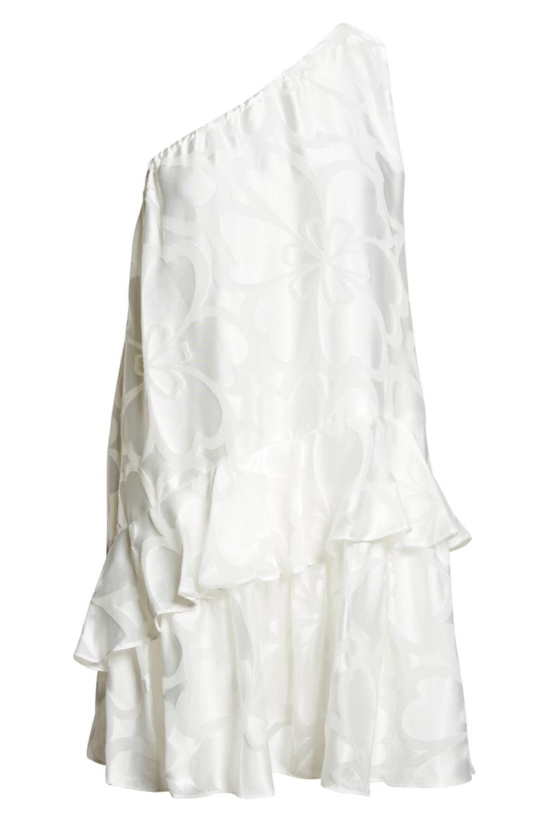 Solene One-Shoulder Minidress, Alternate, color, IVORY BURNOUT