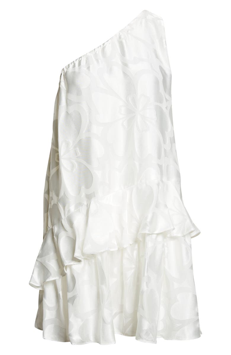 Ramy Brook Solene One-Shoulder Minidress, Alternate, color, Ivory Burnout