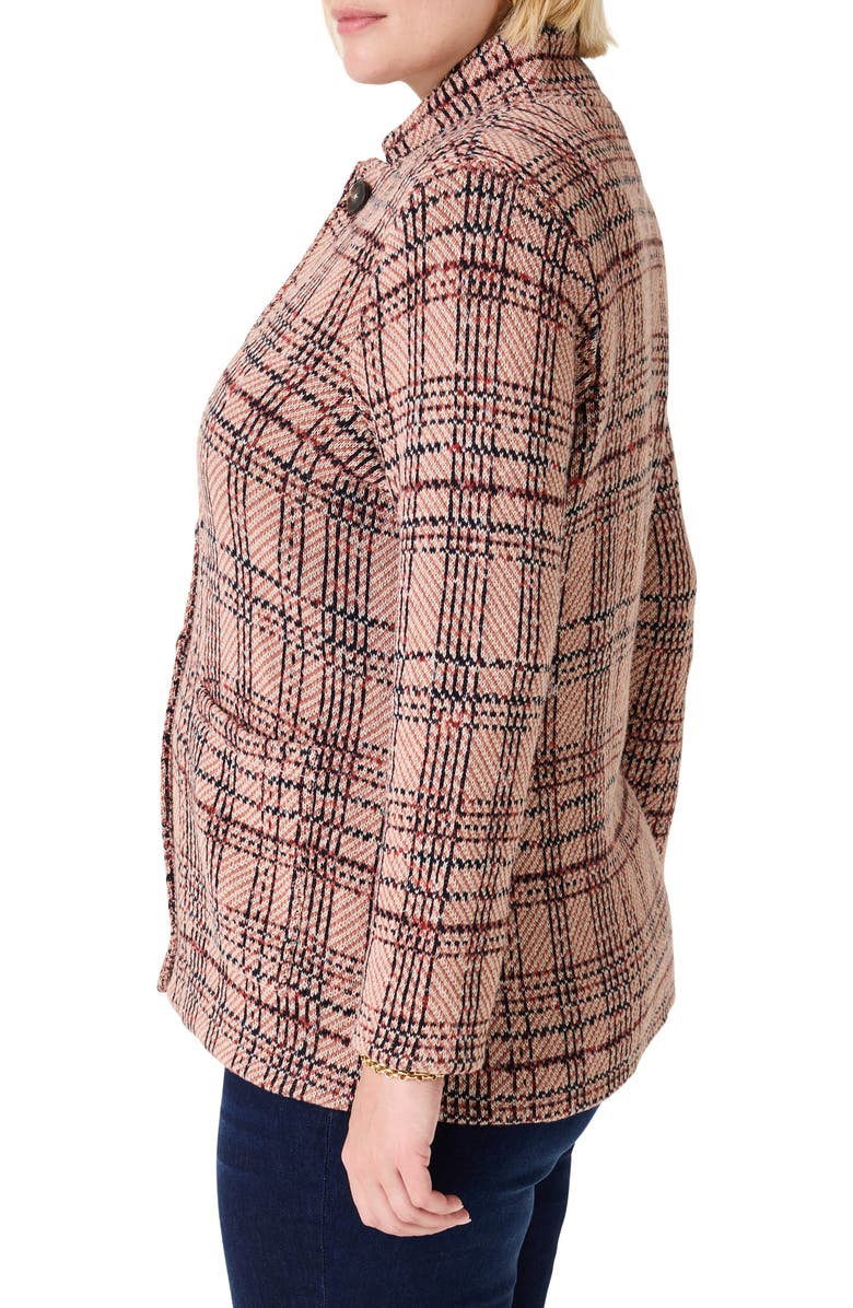 NIC+ZOE Plaid Double Knit Jacquard Blazer, Alternate, color, 