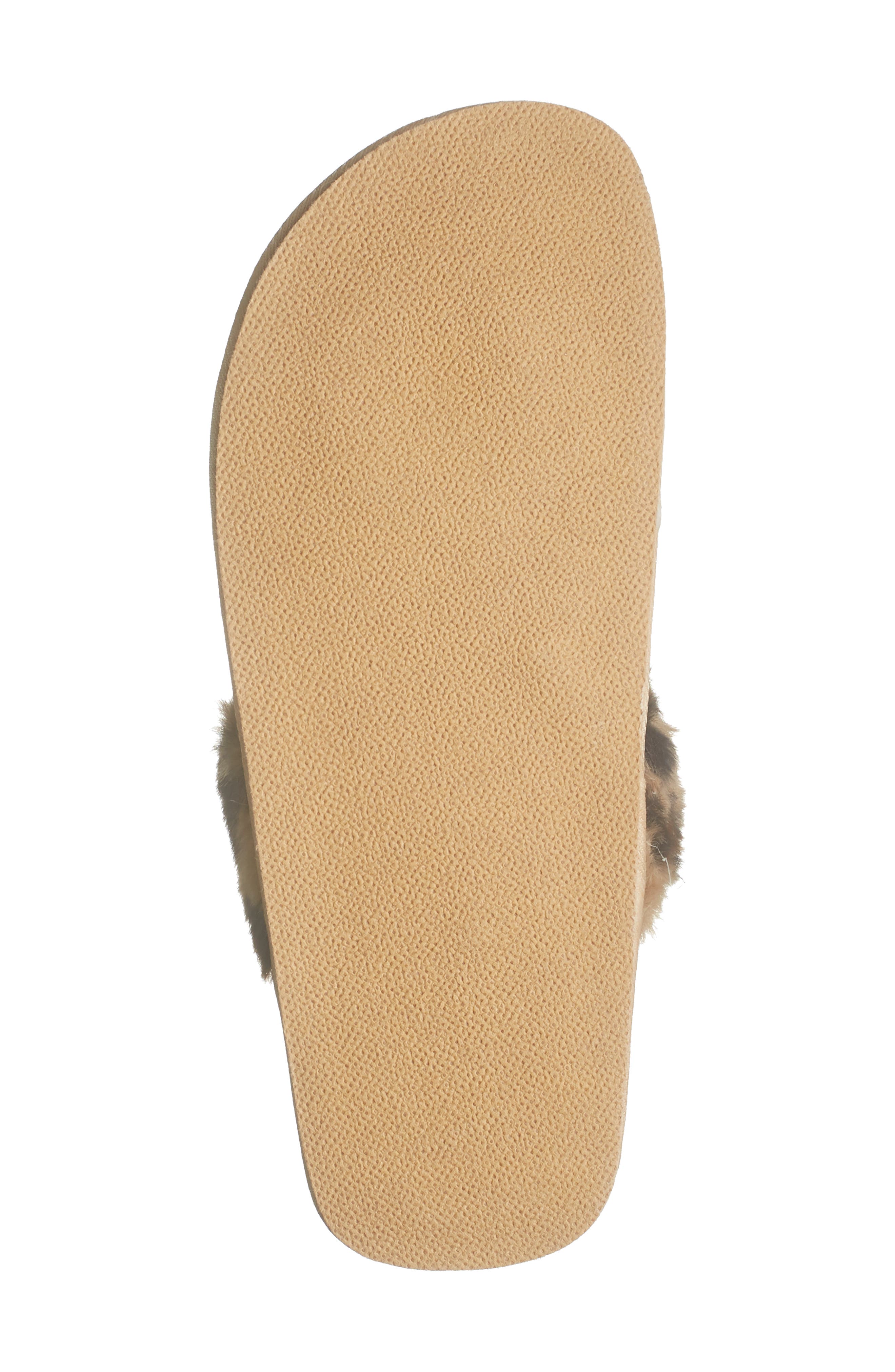 NORDSTROM RACK Rue Faux Fur Thong Slipper, Alternate, color, 