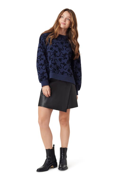 Scotch & Soda Logo Detail Cotton Sweatshirt In Blue